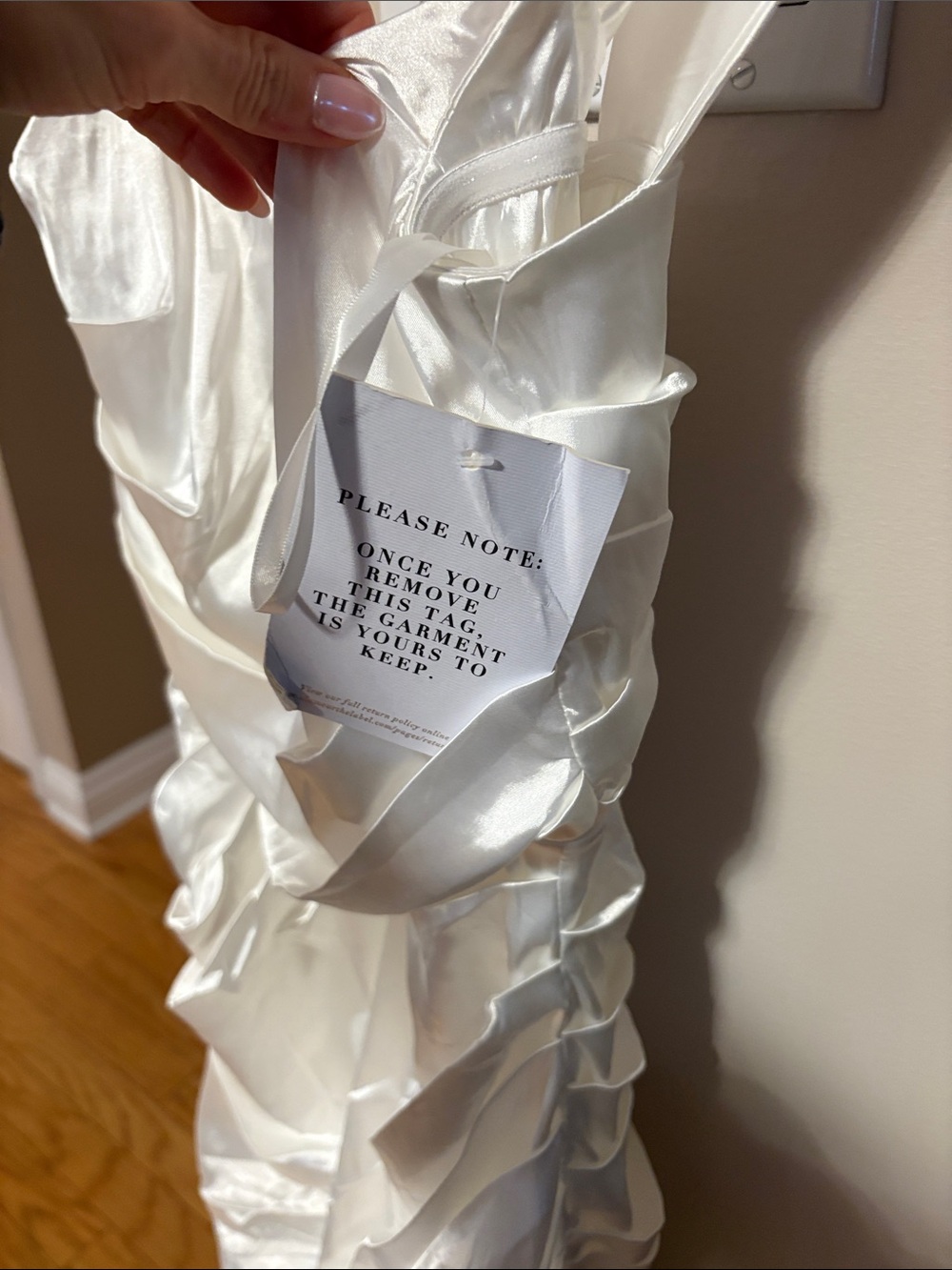 Alamour The Label Ivory Satin Ruched Mini Dress - Picture 4 of 12